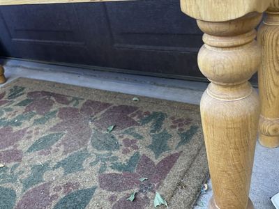 Solid wood bench