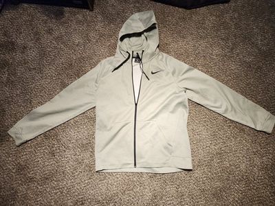 Nike Dri-FIT Full Zip Hoodie - Gray, Size M