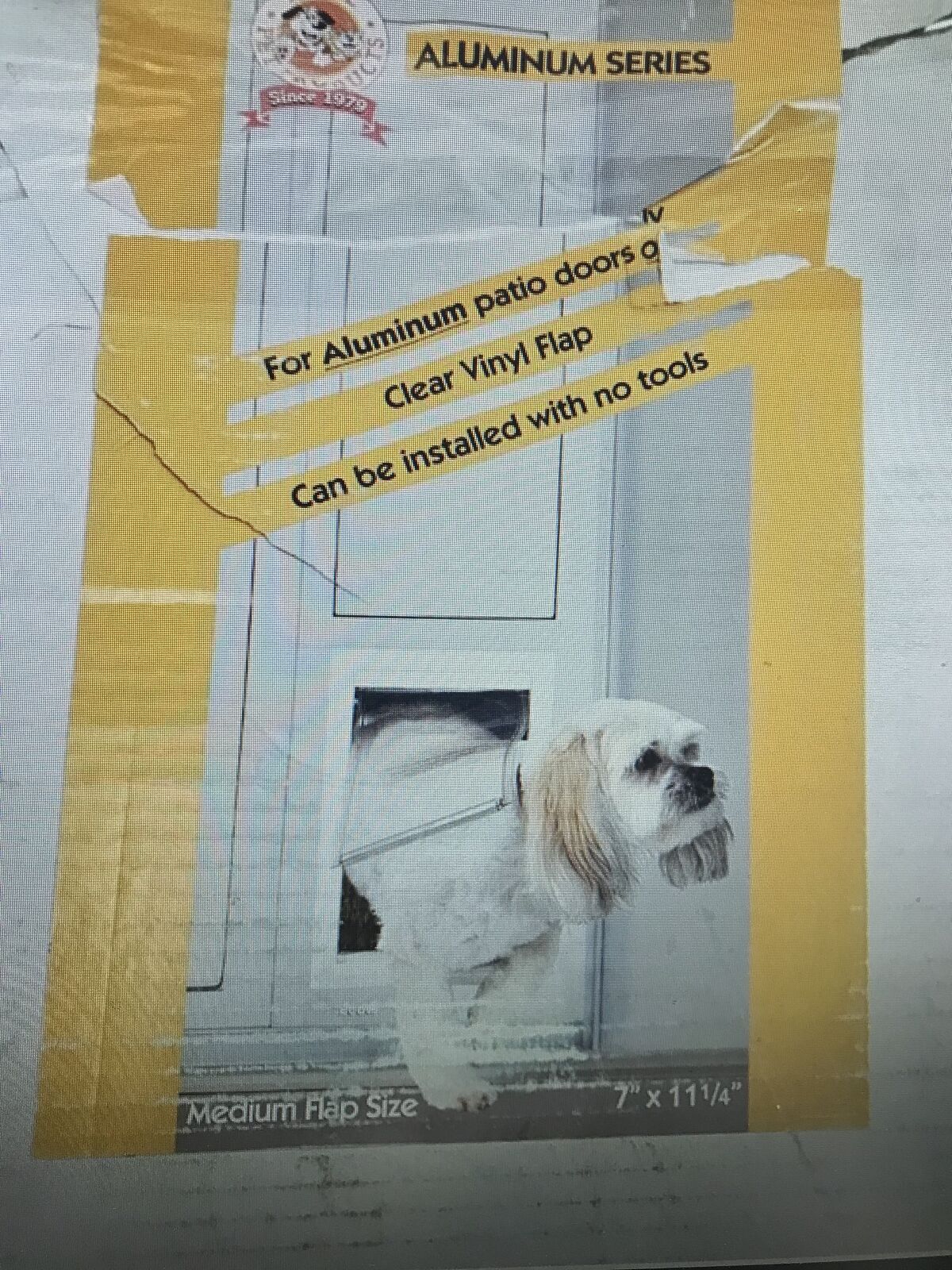 Large , med or small pet door for patio or sliding glass door NEW IN BOX