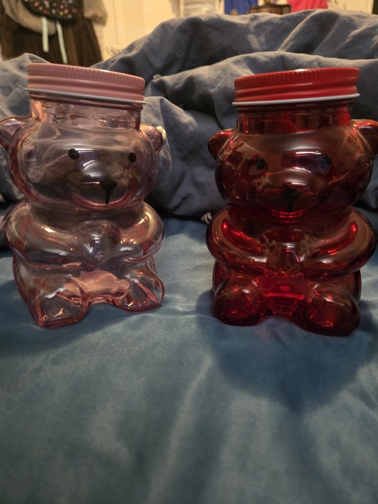 Glass bear jars