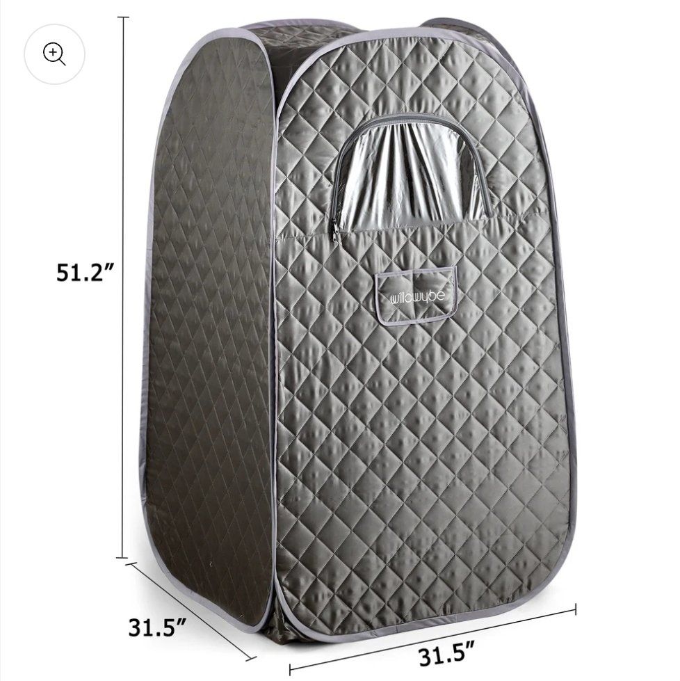 Collapsible Willowbye Portable Steam Sauna - Gray, Personal Home Spa (Tent Only) It's insulated could make a good hunting blind
