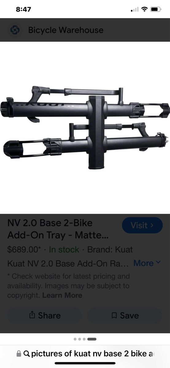 Kuat 2 bike add on. New in box retail $689 plus tax save $$$$$