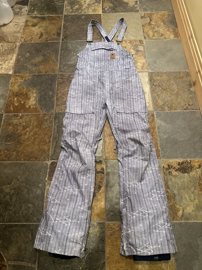 Burton Women’s Size S Gray Overall Snowboard Pants