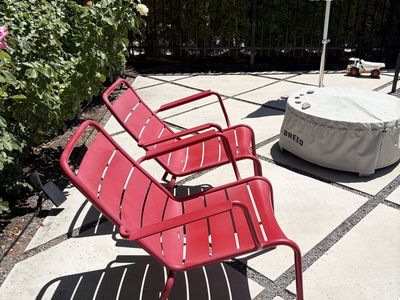 Fermob modern outdoor lounge chairs (two chairs)