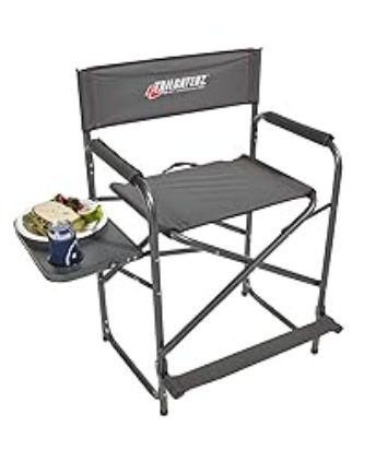 Tailgaterz Tall Directors Chair with Side Table