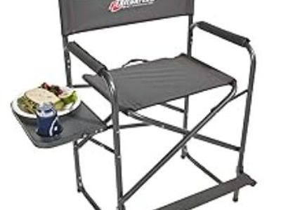 Tailgaterz Tall Directors Chair with Side Table