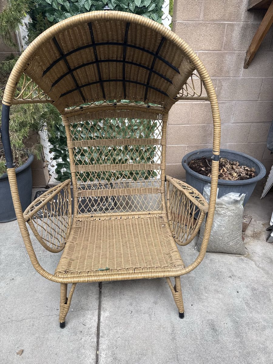 Black and Tan Egg Chairs