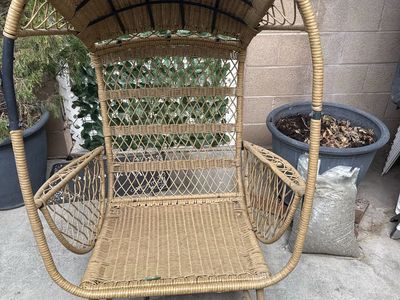Black and Tan Egg Chairs