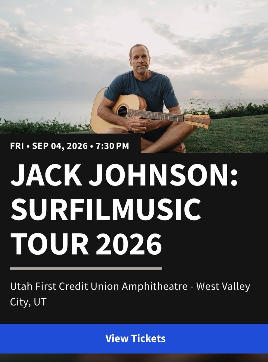2 Jack Johnson GA Tickets: Utah First Credit Union Amphitheatre