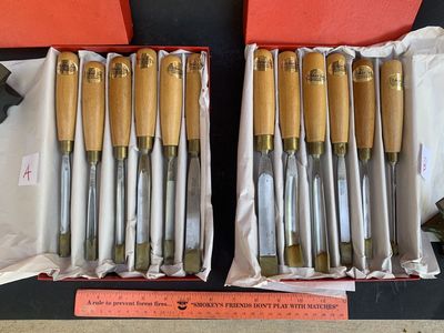 Ashley Iles British Carving Chisels- New in Boxes