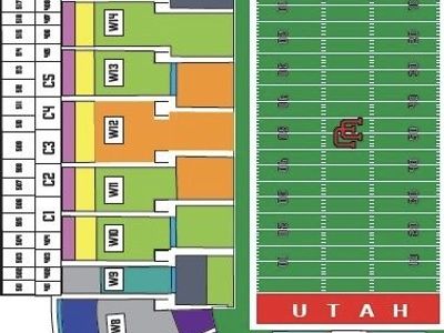 2026 UTAH FOOTBALL SEASON TICKETS - 4 TICKETS - SECTION W8, ROW 39 with SEATBACKS