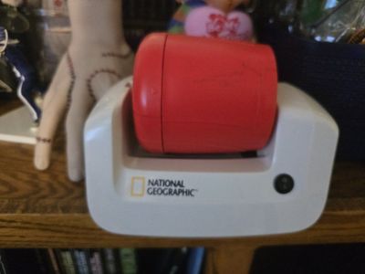 National Geographic Rock Tumbler - Red & White, Used Condition