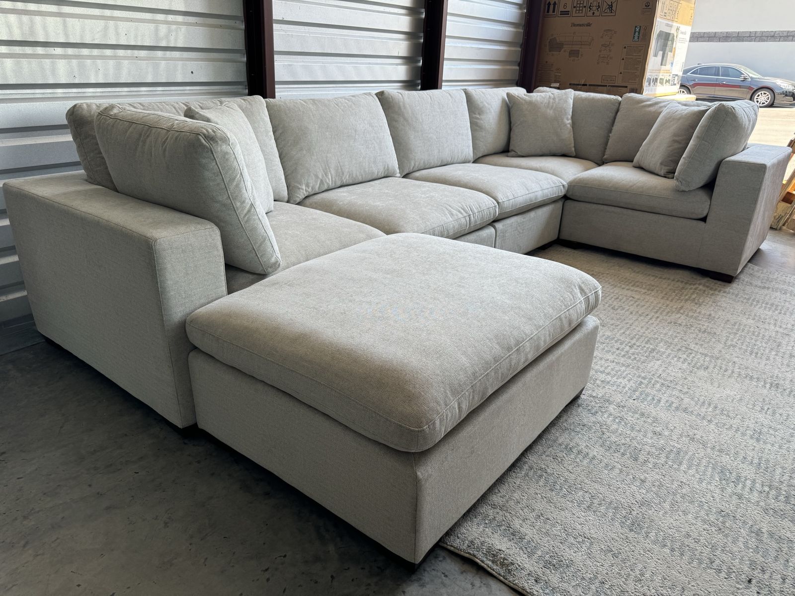GRAY COSTCO LOWELL MODULAR SECTIONAL SOFA COUCH