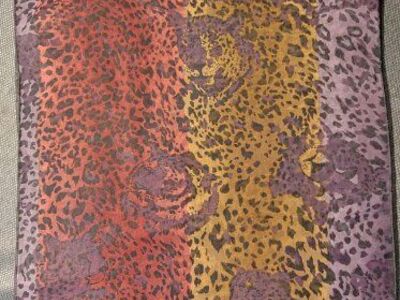 Sheer Leopard Print Scarf
