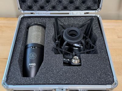 2 AKG P420 Condenser Microphones with Shockmount and Hard Case - Excellent Condition