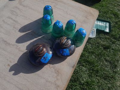 vintage glass insulators