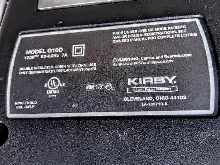 Kirby vacuum model G10D