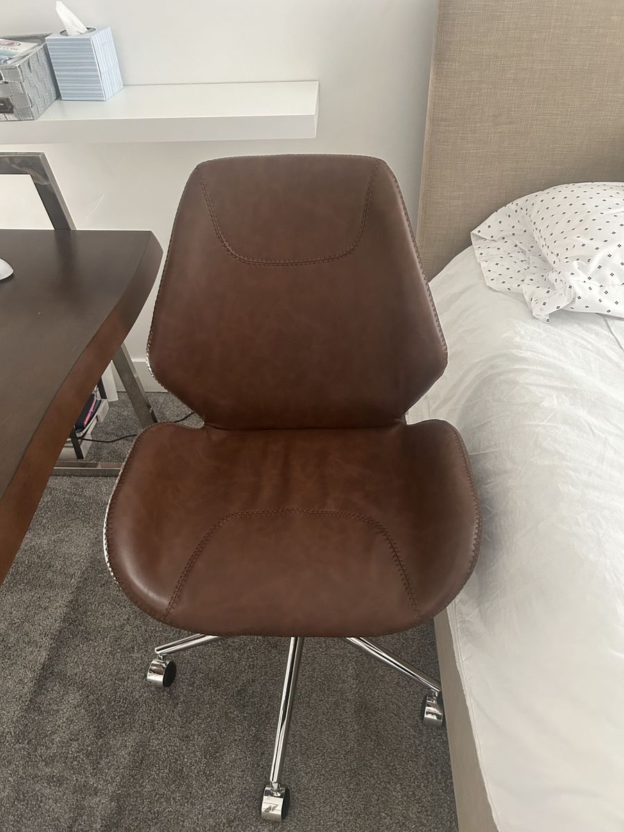 Brown leather chair