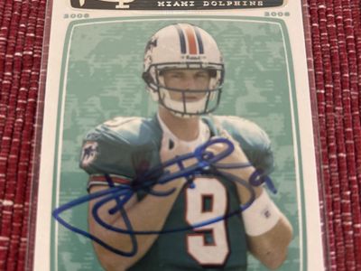 BYU Cougars 2008 Topps John Beck NFL Miami Dolphins Autographed Football Card Hand Signed Autograph