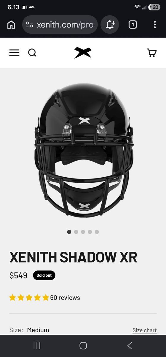 Xenith Shadow Football Helmet (Adult)