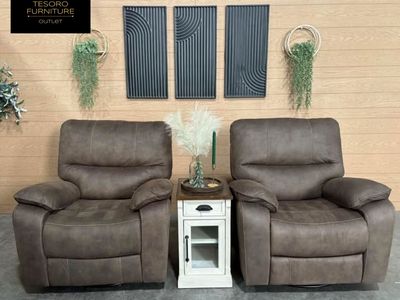 HENLEY UPHOLSTERED ROCKER RECLINER SWIVEL CHAIR SET
