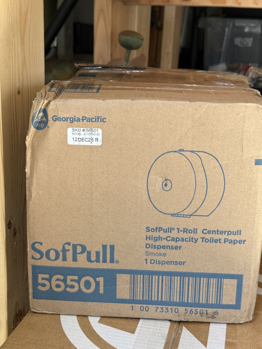 Georgia-Pacific SofPull 1-Roll Centerpull Toilet Paper Dispenser Smoke 56501