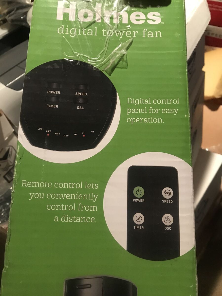 holmes digital tower fan with remote new in box