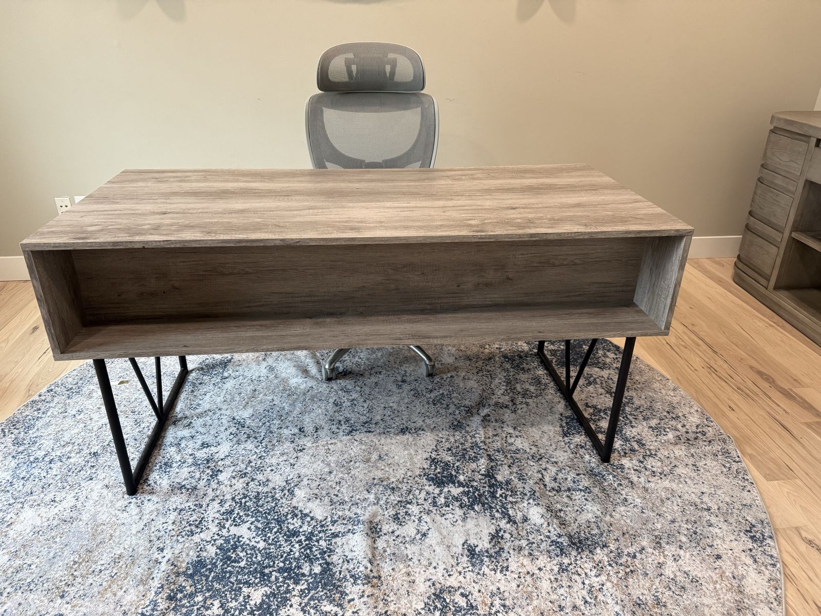 Fantastic Grey Weathered Wood Desk
