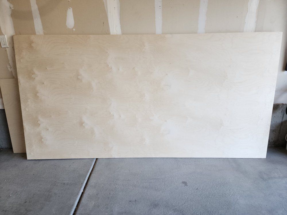 birch unfinished plywood 4'x8' Grade B 3/4" - 2 full sheets + 1/3 sheet of various sizes
