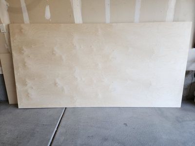 birch unfinished plywood 4'x8' Grade B 3/4" - 2 full sheets + 1/3 sheet of various sizes