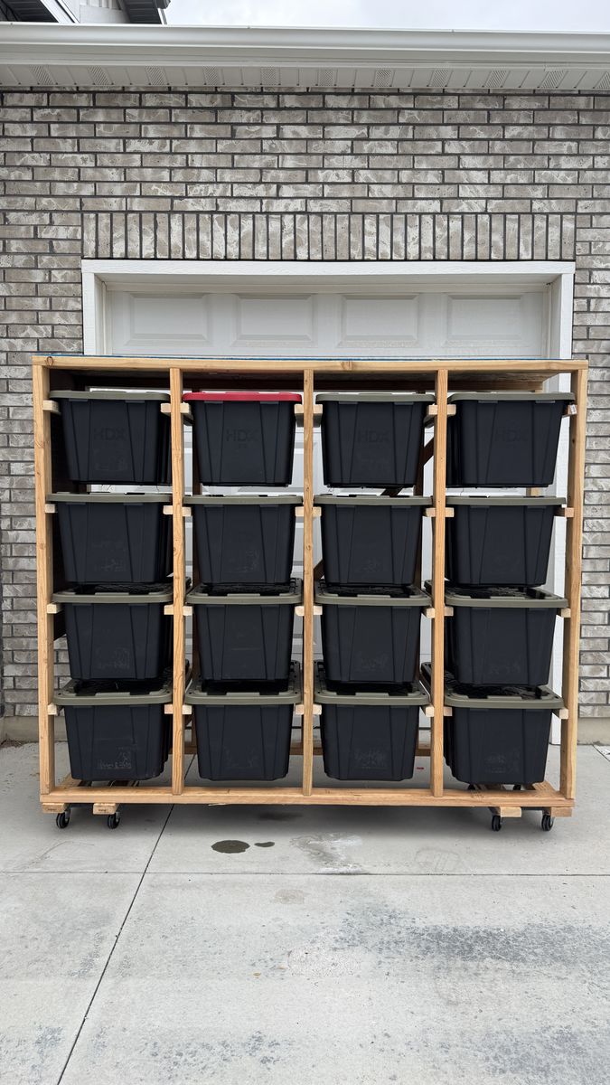 Storage Tote Rack Custom Build