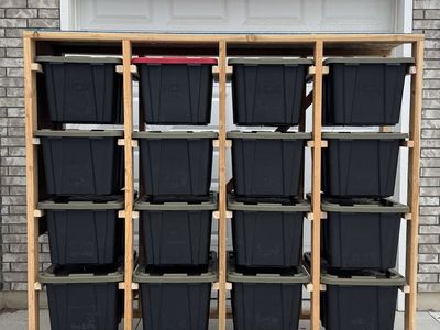 Storage Tote Rack Custom Build