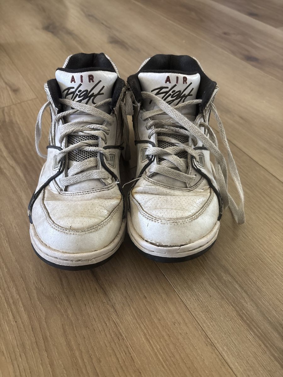 Nike Air Flight White/Black High-Top Basketball Shoes