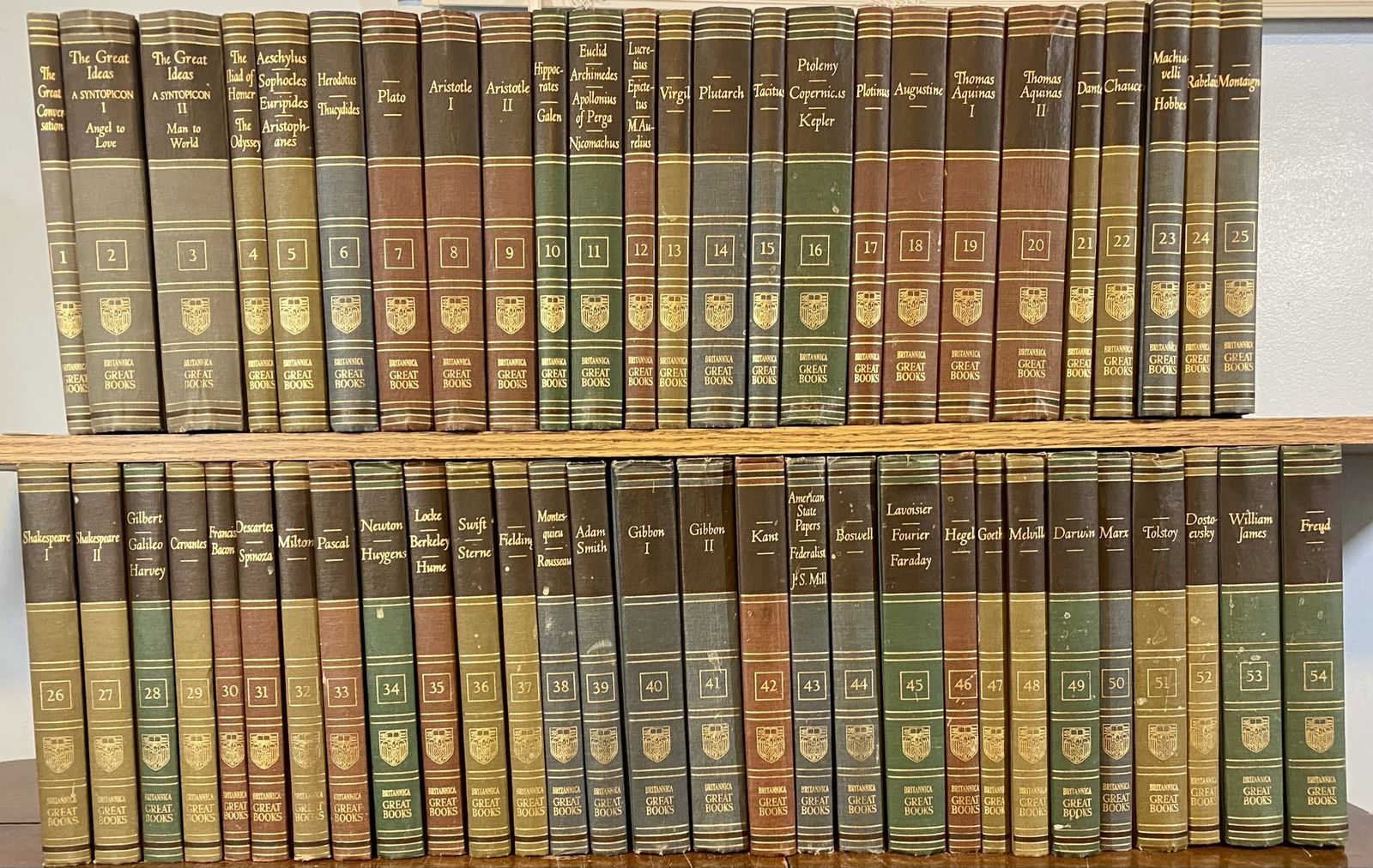 Great Books of the Western World Complete 54 Volumes 1952