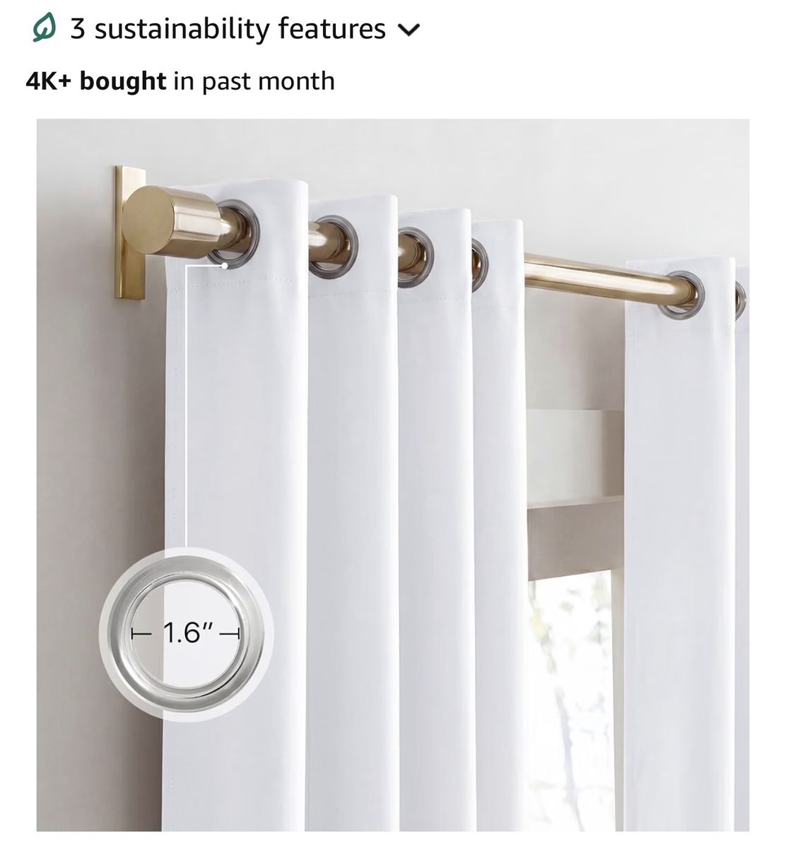 4 panels sheers curtain and 2 panels white blackout 