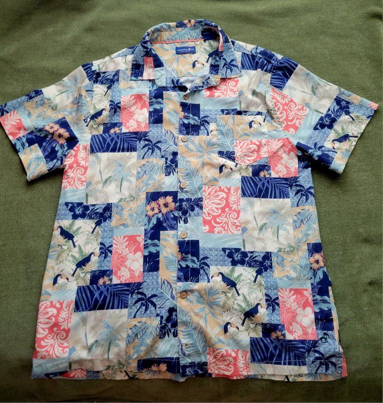 Men’s Caribbean Joe Tropical Hawaiian Shirt - Size Large (Pristine Condition)
