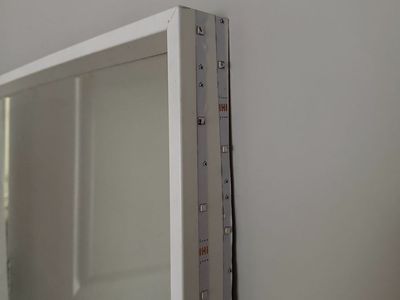 Full Length Mirror with LED Strip Lights - White Frame