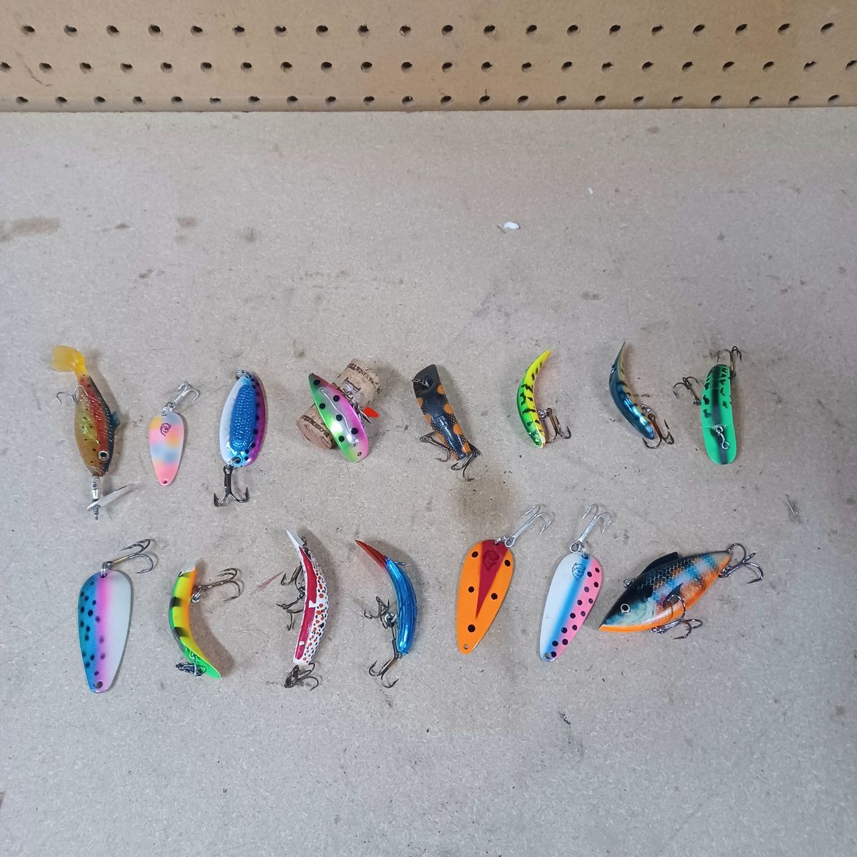 Fishing lures. Vintage and modern