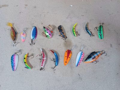 Fishing lures. Vintage and modern