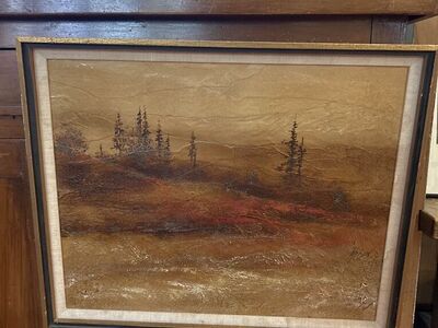 Summer Nights Landscape Painting (Egg Tempera )