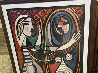 Framed Picasso Girl Before a Mirror Framed Art Print Wall Decor