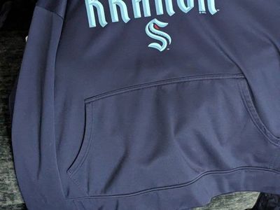 Champion Seattle Kraken Authentic Athletic Wear Hoodie 2XL Polyester Blue NHL