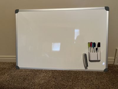 Whiteboard with Markers & Accessories – Great Condition