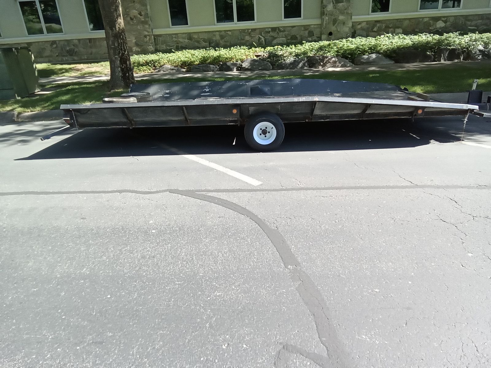 Tilt trailer raft trailer 16' x 6' swivel tongue