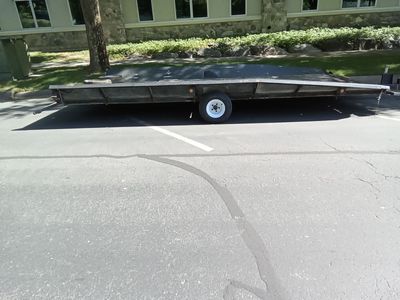 Tilt trailer raft trailer 16' x 6' swivel tongue