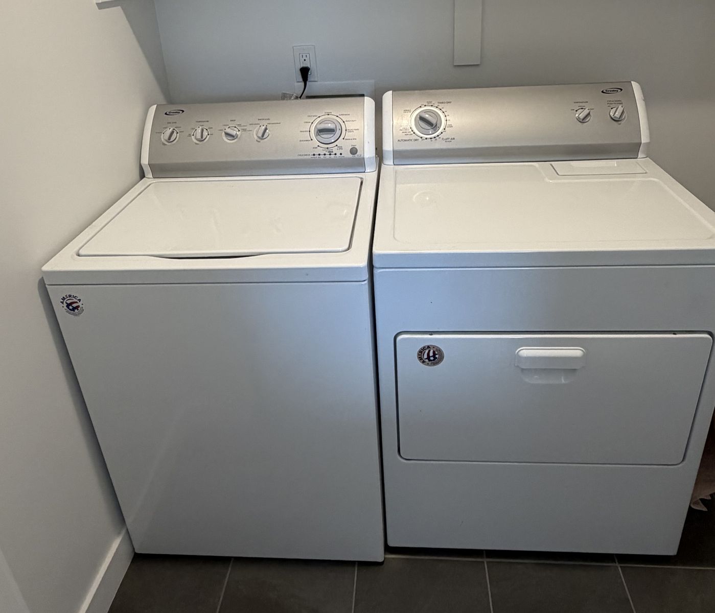 Crosley White Top-Load Washer & Electric Dryer Set - Matching Pair