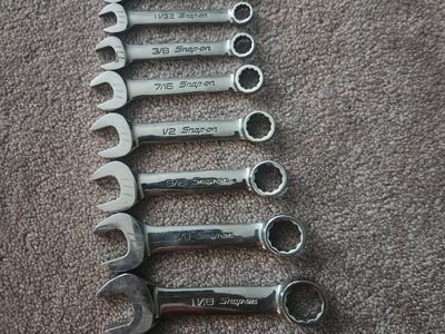 Snap-on Combination Stubby Wrench Set 9/32 - 3/4 inch, 10 Pieces, SAE Standard