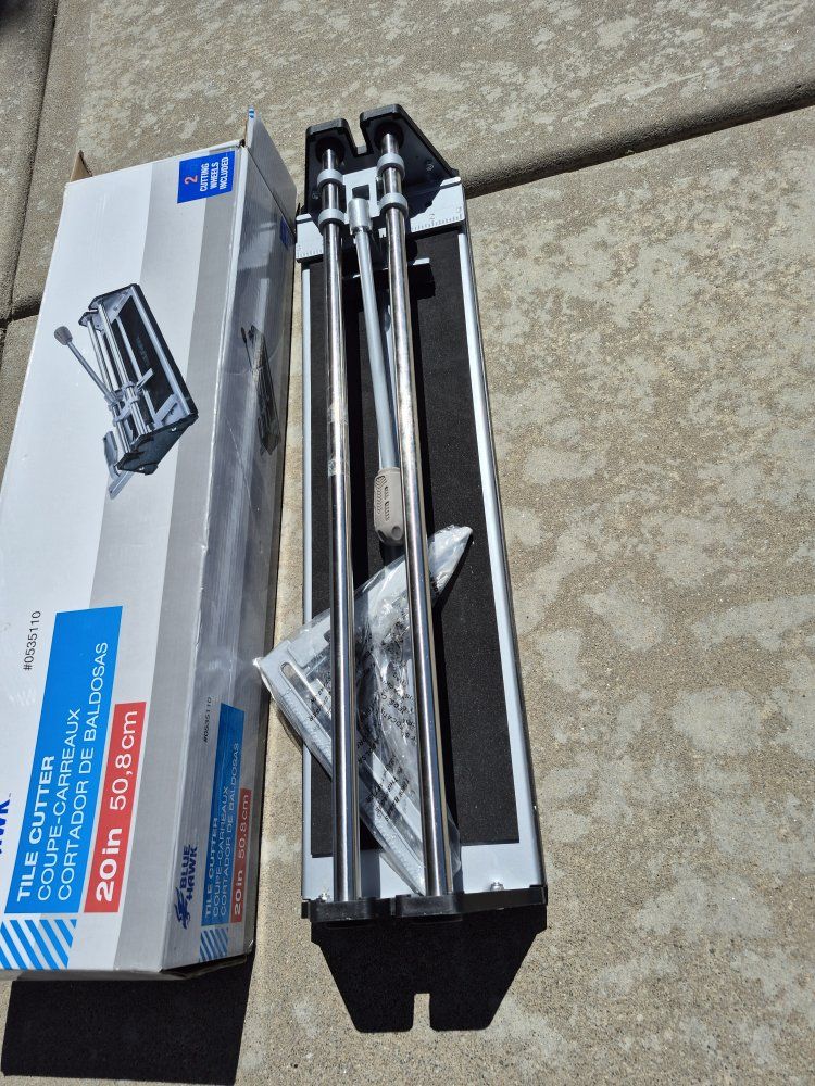 Blue Hawk 20in Tile Cutter #0535110 with 2 Cutting Wheels Included