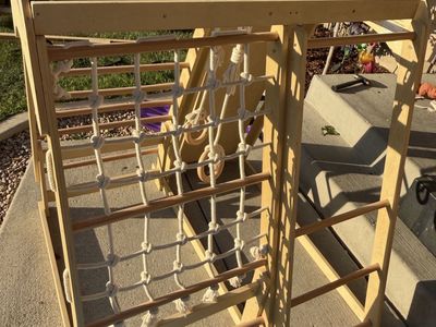Kids wooden indoor jungle gym