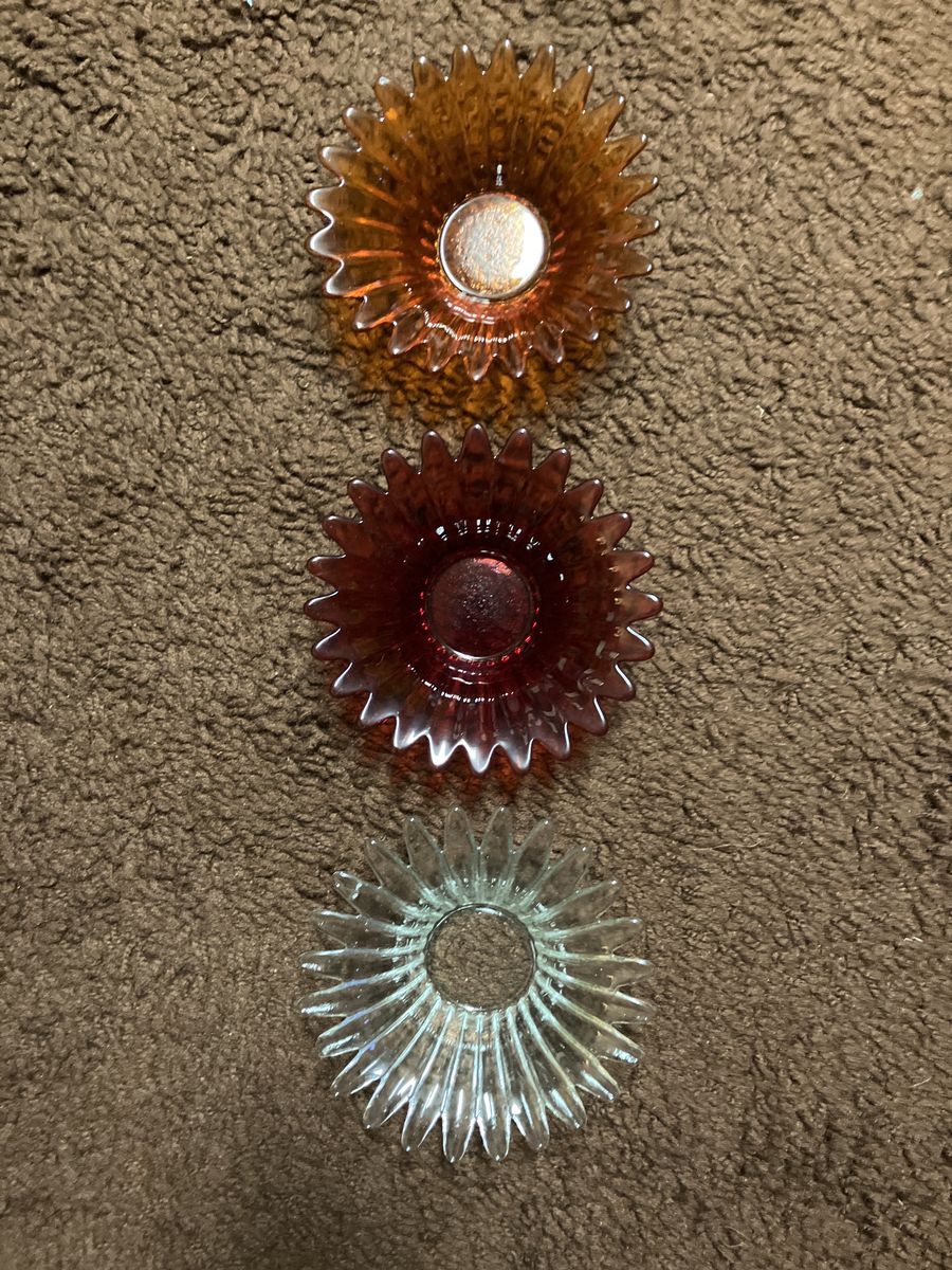 Like New Glass Flower Bowls Mid Century Modern